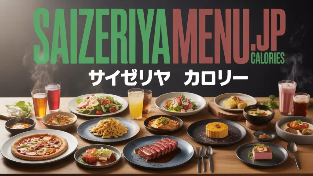 サイゼリヤの同じカテゴリー内でカロリー差を比較するメニュー一覧と料理イメージ図